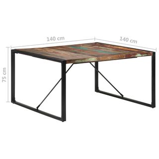 vidaXL Mesa de comedor de madera maciza reciclada