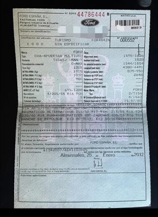 Turbo 1.6 HDI Ford c-max, Focus, s-max T1da t1db