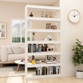 vidaXL Estantería divisor de espacios madera pino 