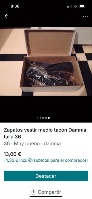 Zapatos ante negros dorados -talla 36