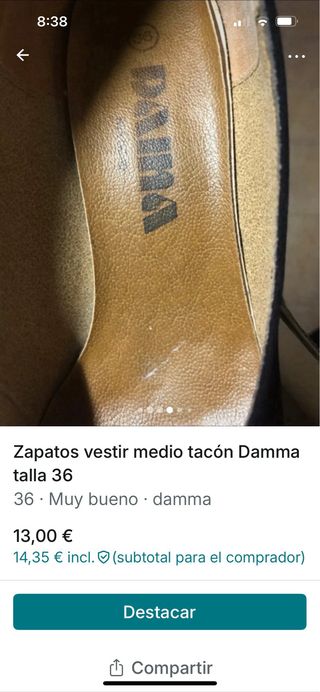 Zapatos ante negros dorados -talla 36