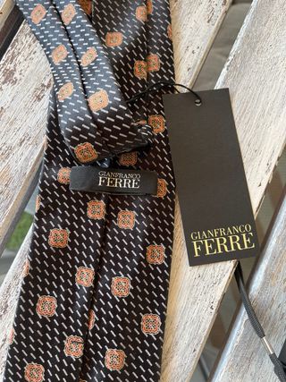 Corbata Gianfranco Ferré - Negra & Naranja