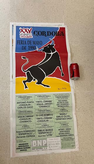 Cartel taurino Feria Mayo Córdoba 1990