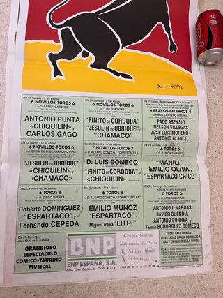 Cartel taurino Feria Mayo Córdoba 1990
