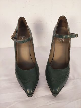 Décolleté verdi tacco alto