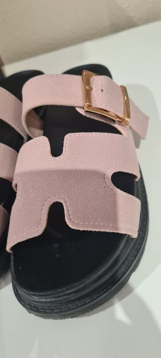 Sandalias plataforma rosa palo