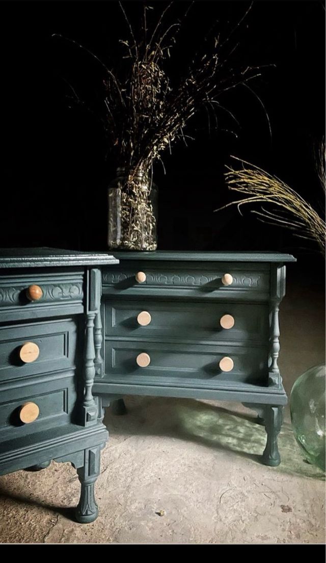 Mesitas noche vintage - 2uds