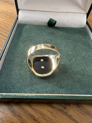 Anillo sello oro 14k - escudo armas