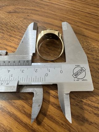 Anillo sello oro 14k - escudo armas