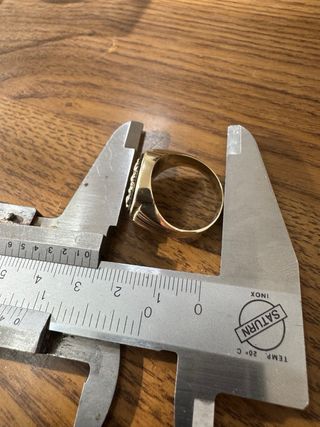 Anillo sello oro 14k - escudo armas
