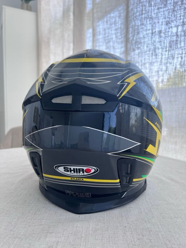 CASCO SHIRO SH-881: Negro/Amarillo (TALLA S -55cm)