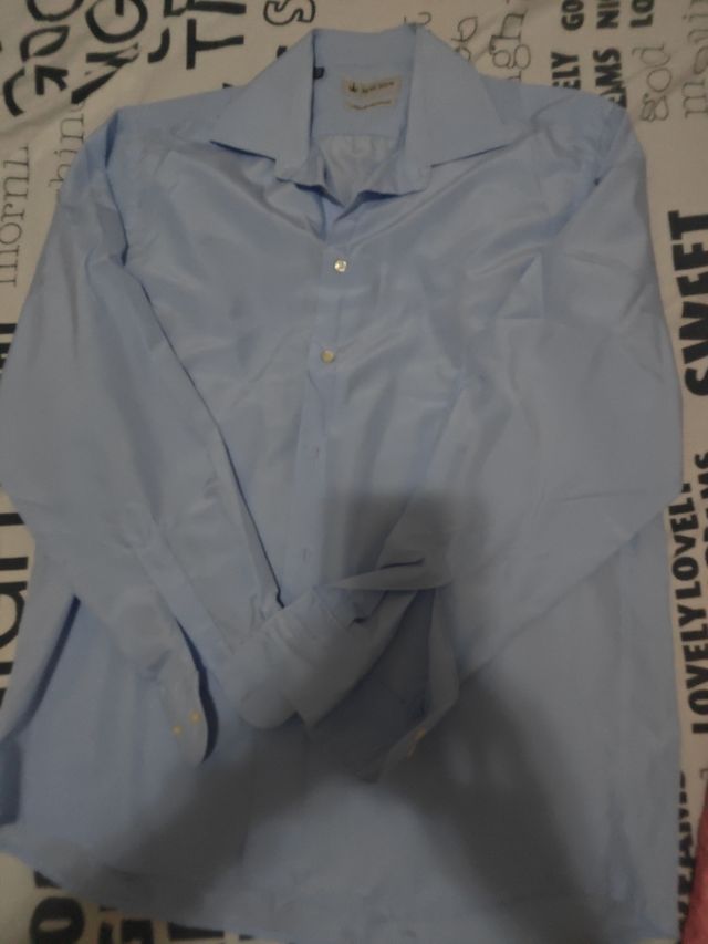 2 camisas azules hombre - manga larga