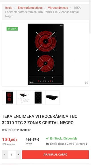 Encimera vitrocerámica TEKA TBC32010