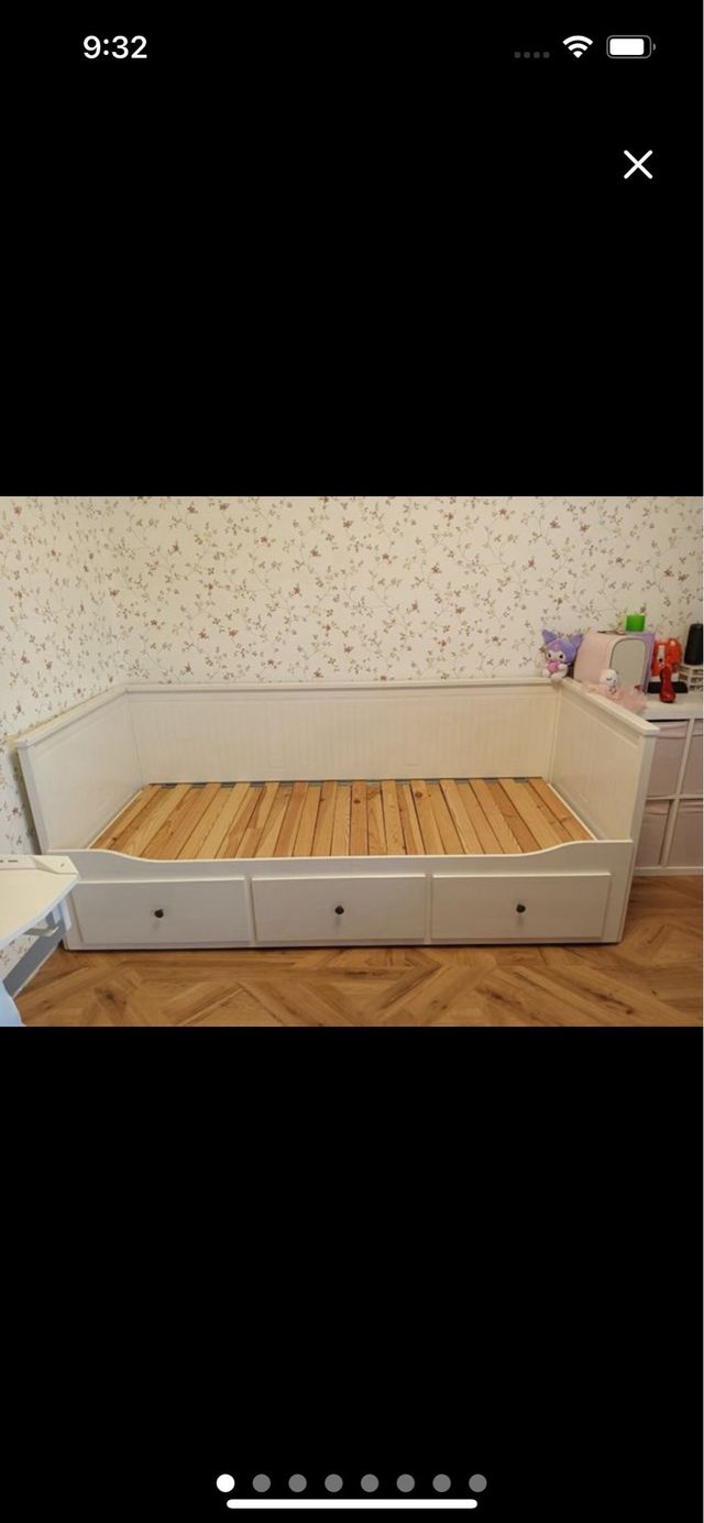 Sofá cama divan Hemnes blanco +colchon individual