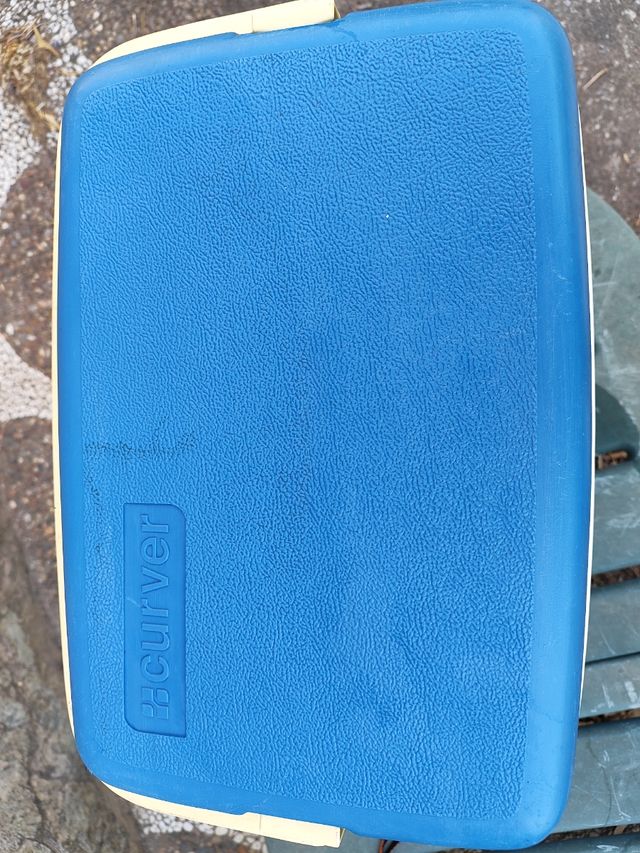 Nevera azul vintage,la nevera de toda la vida