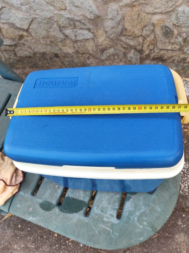 Nevera azul vintage,la nevera de toda la vida