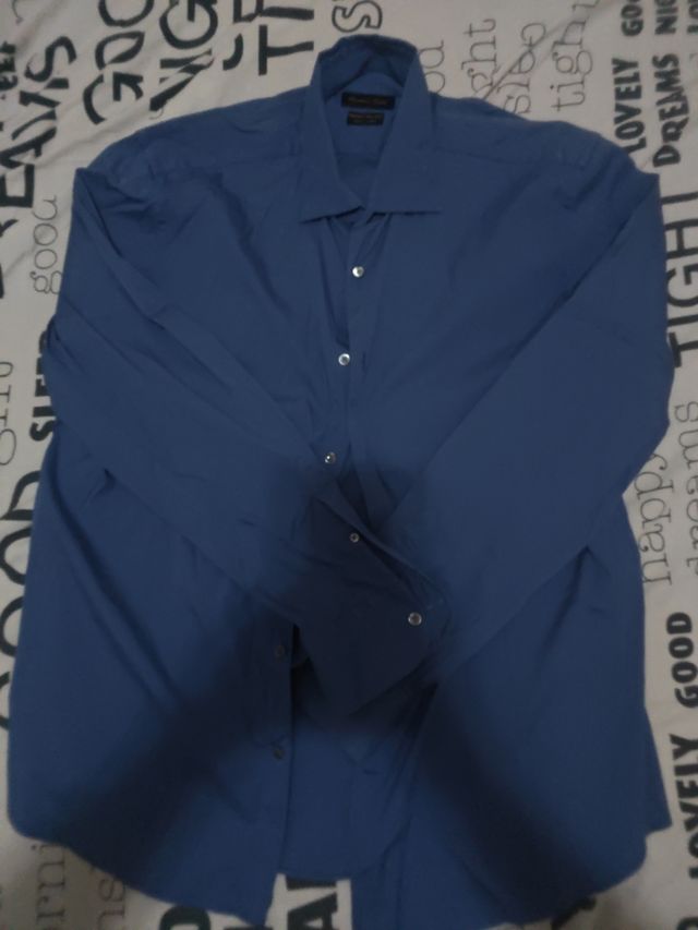 Camisa azul hombre - Talla XL. Manga larga