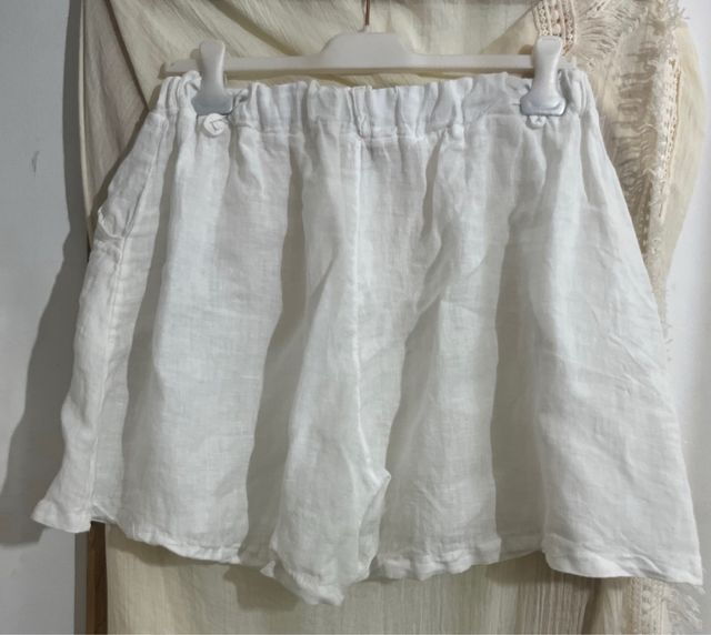 Shorts lino blanco. Nuevos