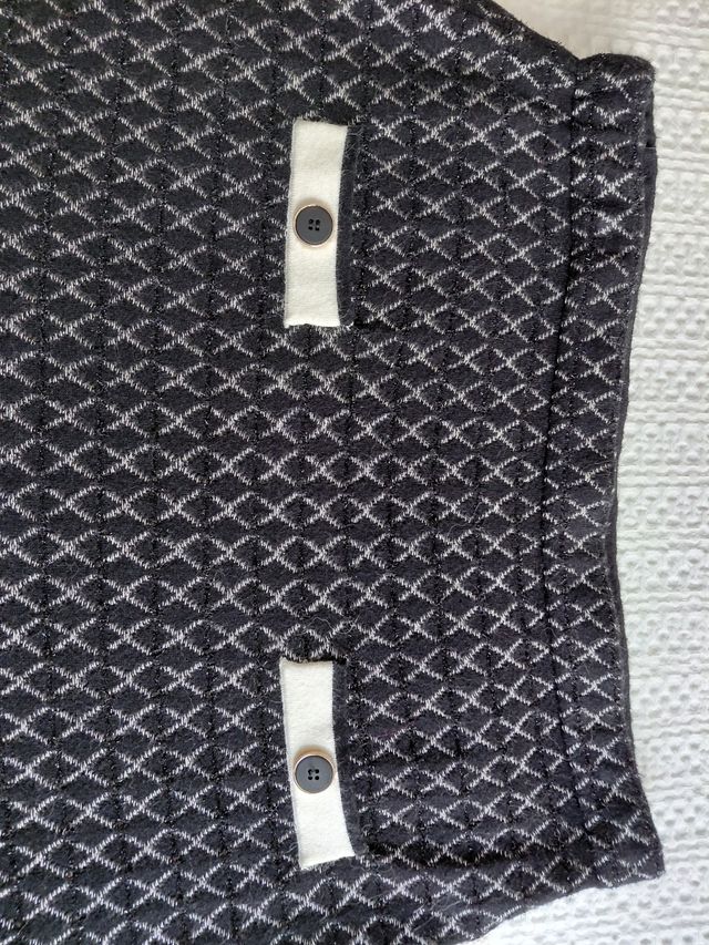 Falda Trucco blanco y negro