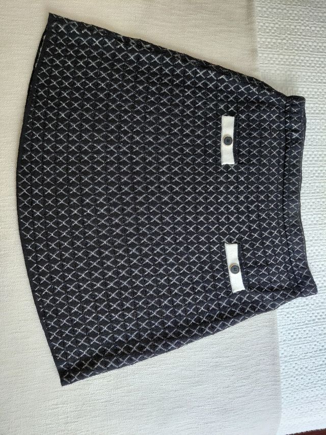 Falda Trucco blanco y negro