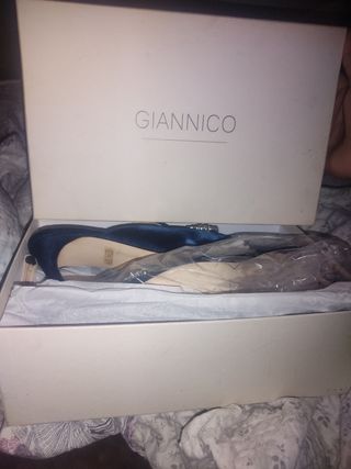 Giannico - Zapatos tacón azul