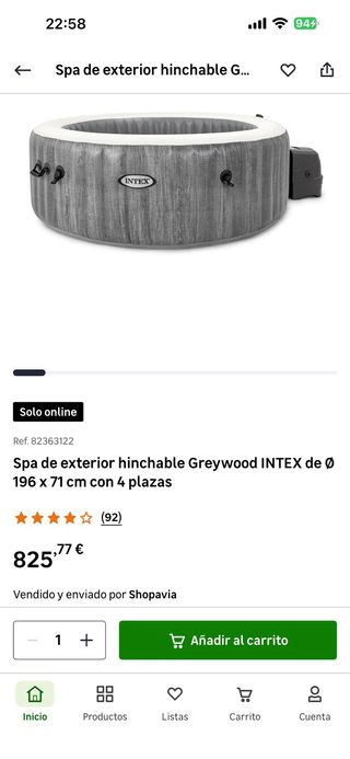 Spa hinchable INTEX Greywood Ø196cm