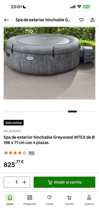 Spa hinchable INTEX Greywood Ø196cm