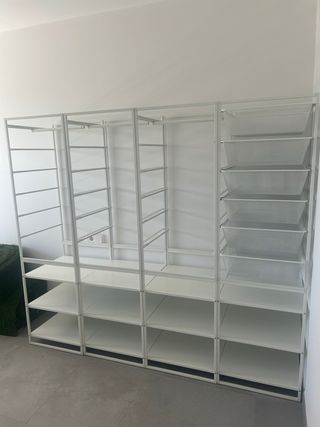 Armario ropero metálico blanco