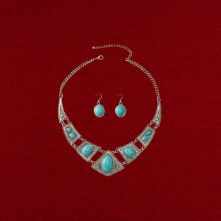 Collar y pendientes Boho Esencia Turquesa