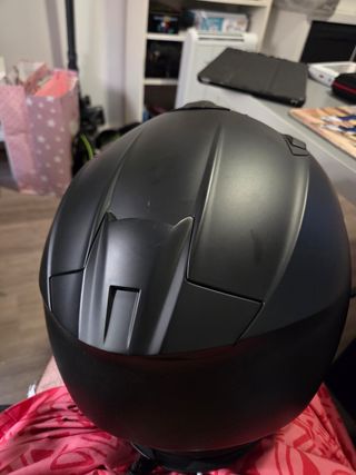 Casco moto negro mate