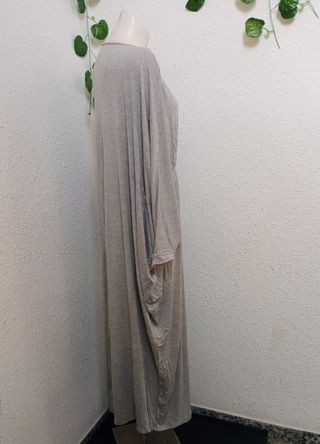 Vestido largo gris túnica elegante