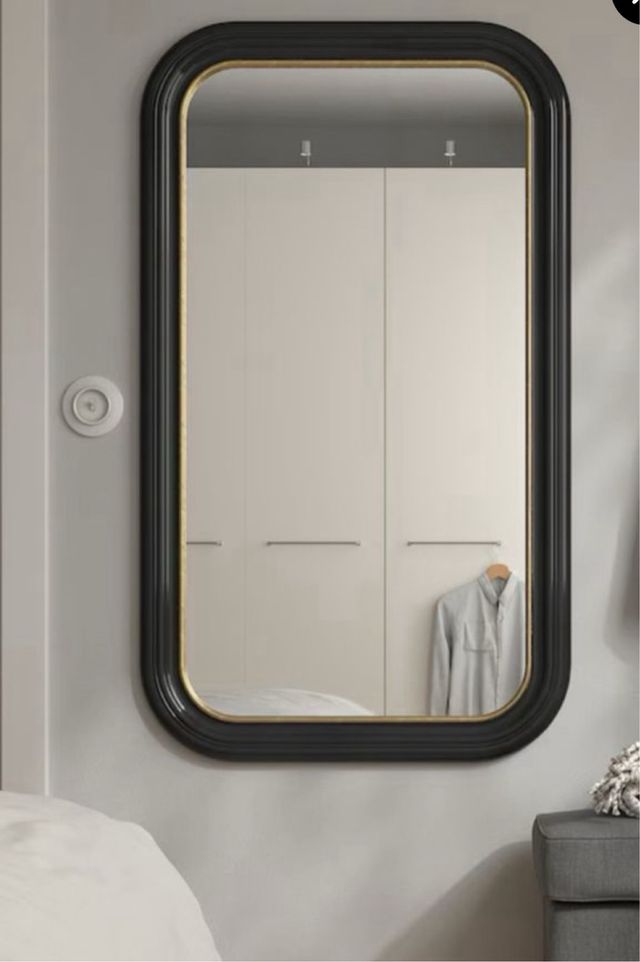 Espejo negro y dorado - Moderno