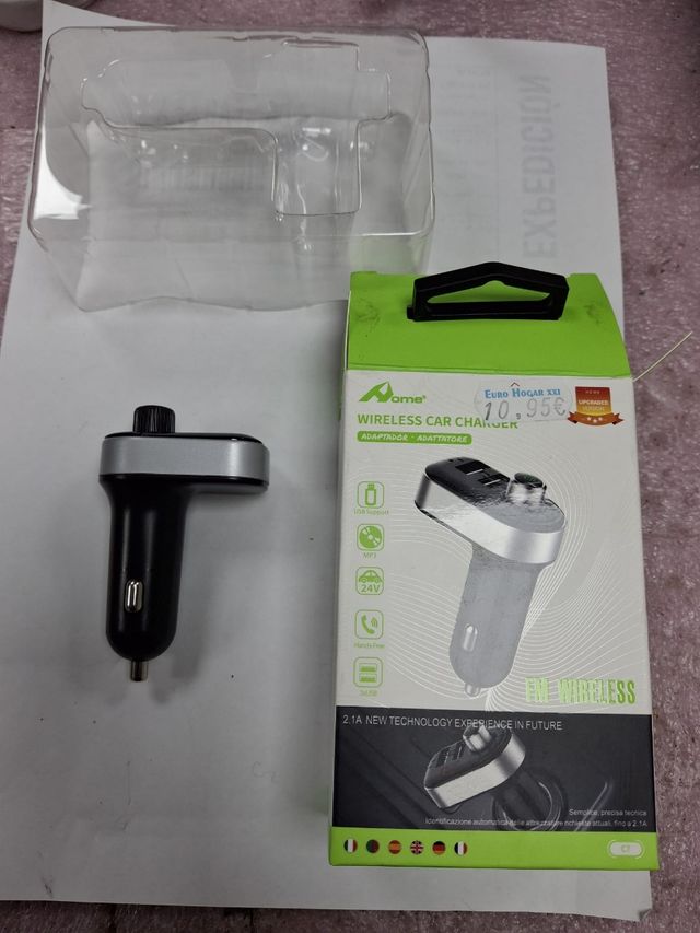 Caricabatteria da auto Aornar + supporto per cellulare Sistema MP3