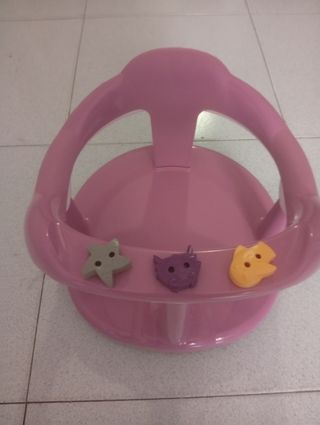 Asiento bañera bebé rosa