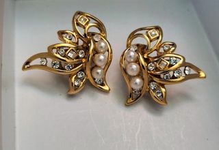 Pendientes antiguos chapados en  oro 18kt