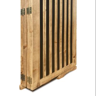 BIOMBO DE MADERA DE PINO PLEGABLE