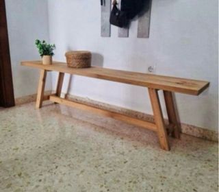 Banco madera maciza recibidor