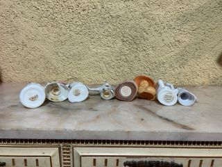 4 bottiglie di profumo opalino Avon antiche vuote