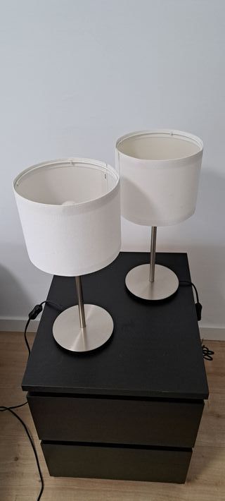 2 Lámparas IKEA RINGSTA/SKAFTET blanco/acero
