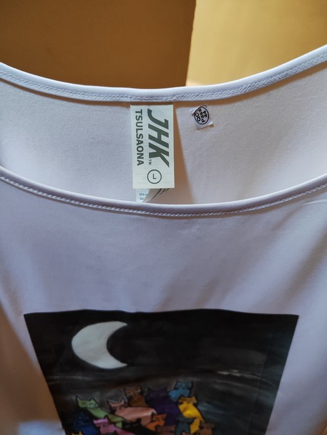 T-shirt con bretelle Cat