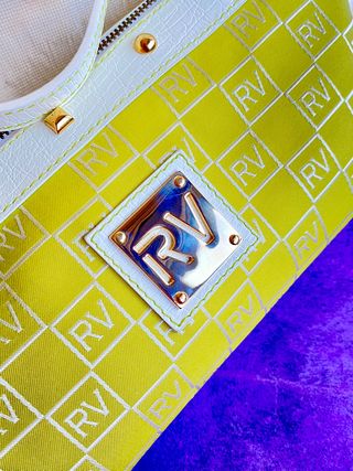 SUPERREBAJA. Bolso Roberto Verino - Verde & Blanco