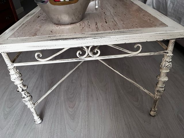 Mesa centro mármol travertino