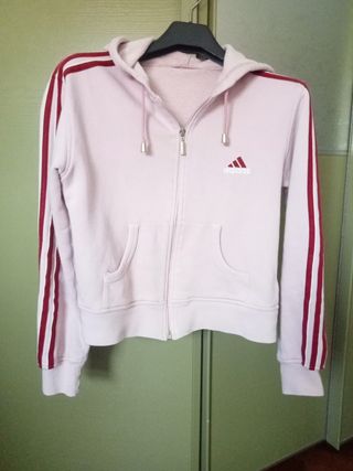 Felpa Adidas rosa e bordeaux tg M