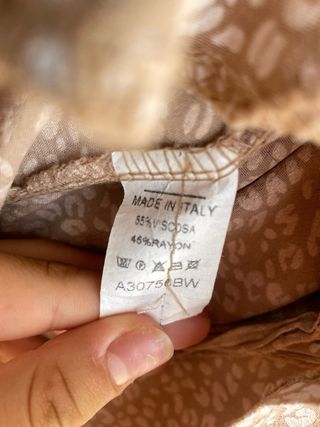 Falda pantalón beige estampada
