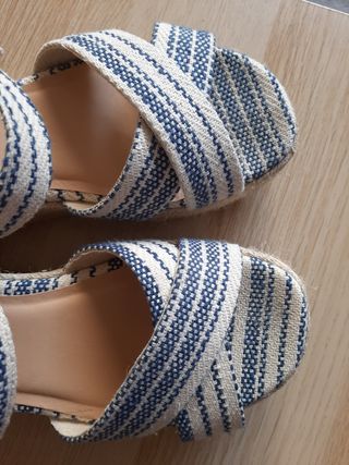 Sandalias de cuña esparto 37 Primark