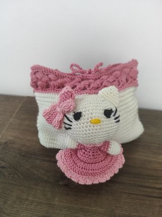 Bolso tejido Hello Kitty