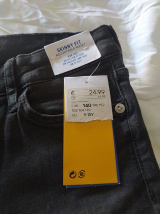 Jeans Negro Niño Skinny Fit - HM