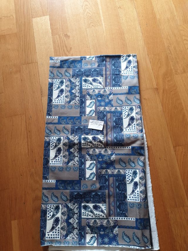 Tela loneta algodón azul-blanco 1 ud.