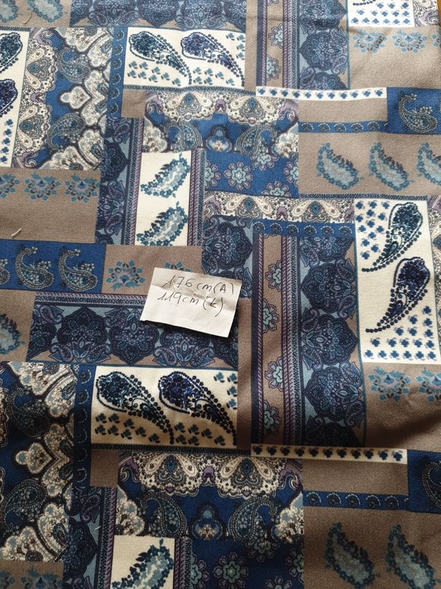 Tela loneta algodón azul-blanco 1 ud.