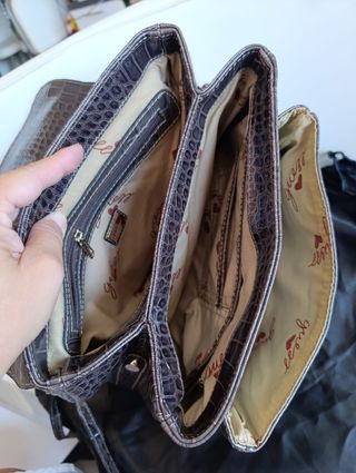 Bolso Guess morado oscuro -marron Edición limitada